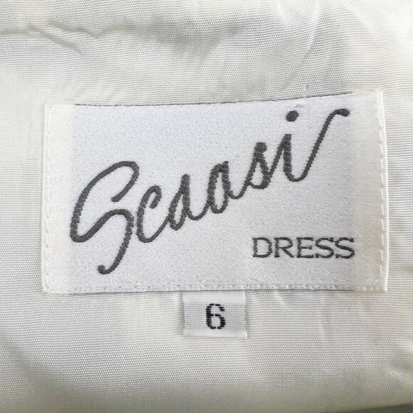 Rare Arnold Scaasi Vintage Polka Dot Midi Dress Pin-Up Cocktail Party 70's 80's - Picture 4 of 7